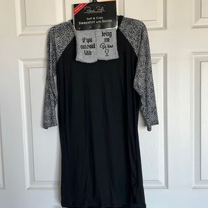 Sleep shirt with socks